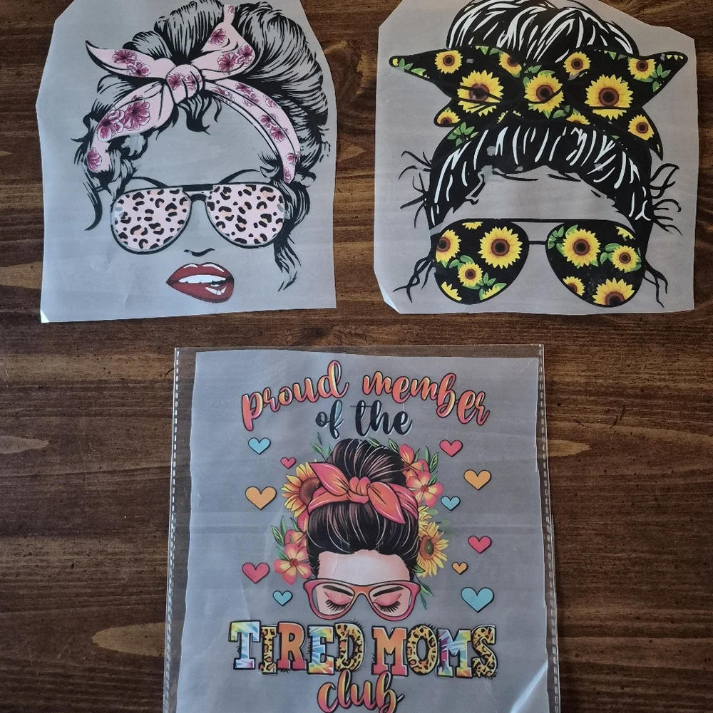 "Messy Bun" Iron-on Transfers - Picture 2 of 2